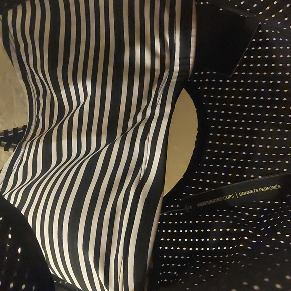 Nike Sport Mesh Layered Tankini Bathing Suit Set Black/Stripes Size S/M NWT NEW - Picture 6 of 15